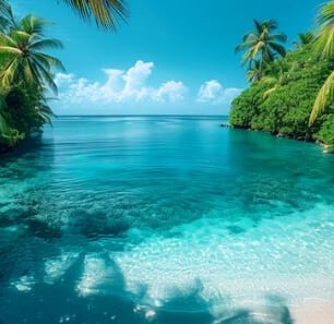 Luxury Caribbean cruise vacation with turquoise waters and white sand beaches